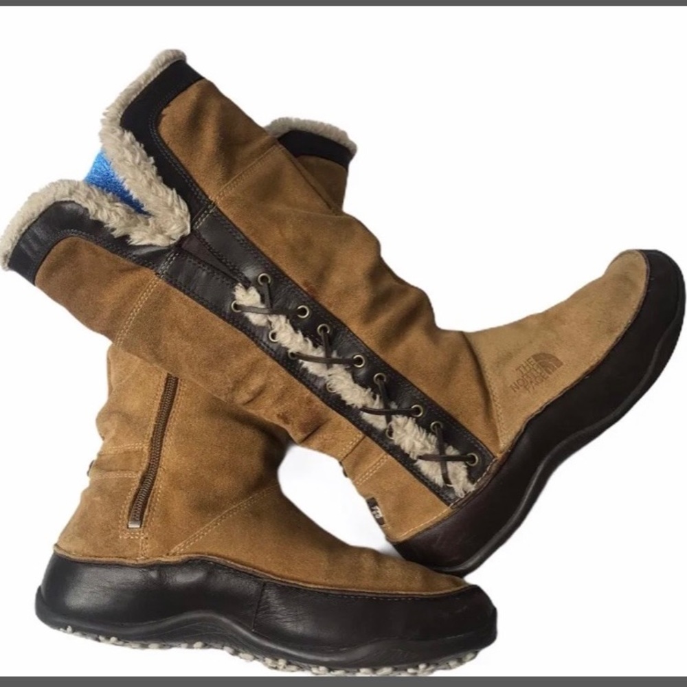 The North Face Josie Waterproof Insulated Boots Mid-calf Size 10 Faux Fur Suede